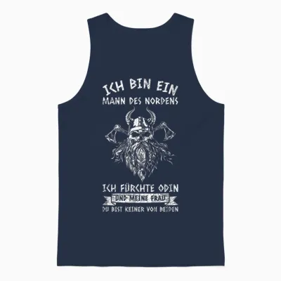 Ich Bin Ein Mann Des Nordens Wikinger Nordmänner Unisex Tank Top - Navy
