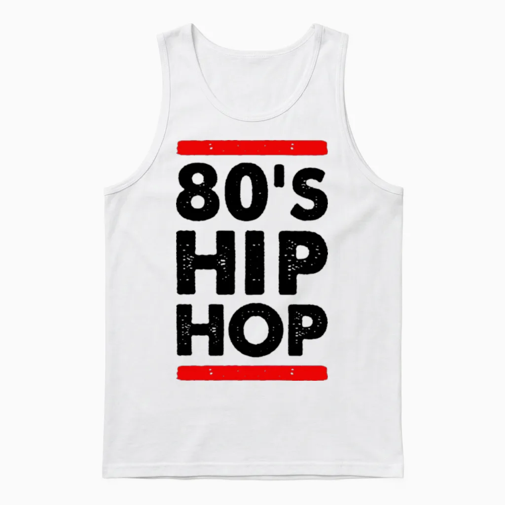 80 S Hip Hop Unisex Tank Top in White