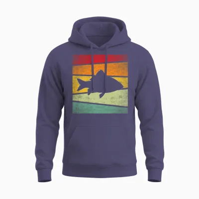 Fish Retro Unisex Hoodie - Heather Sport Dark Navy
