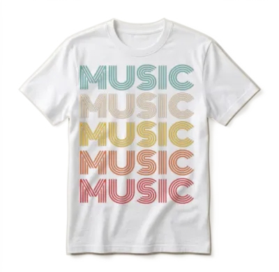 Retro Music Unisex T-Shirt - White