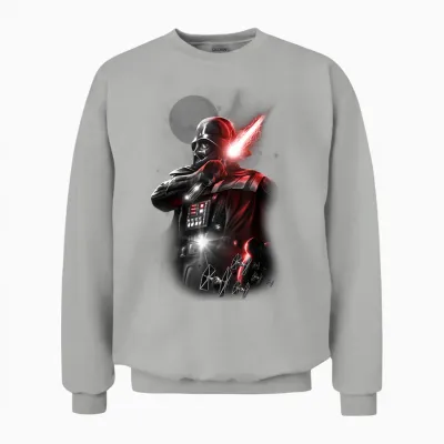 Star Wars Darth Vader Lightsaber Portrait Unisex Sweatshirt - Ash