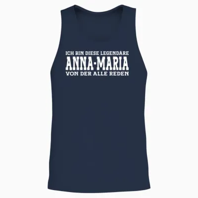 Anna-Maria Funny First Name Women's Name Saying Anna-Maria T-Shirt, Black Unisex Tank Top - Navy