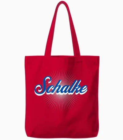 Schalke T-Shirt, Black Tote Bags - Red