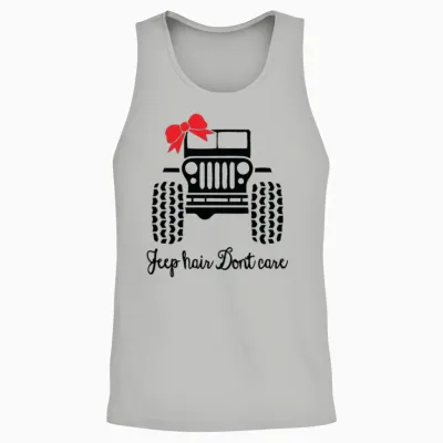 Jeep Hair Dont Care Unisex Tank Top - Ash