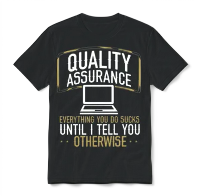 Qa Engineering Code Testing Quality Assurance Unisex T-Shirt - Black