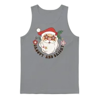 Retro Christmas Unisex Tank Top - Sport Grey – 1