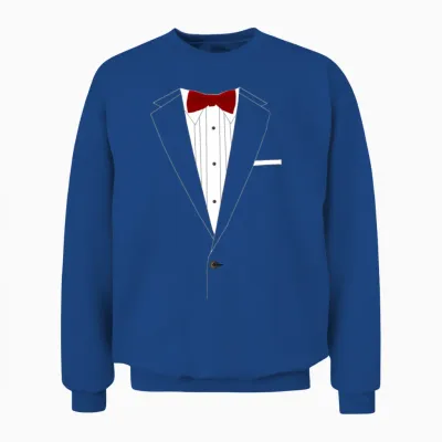Tuxedo Red Bowtie Unisex Sweatshirt - Royal