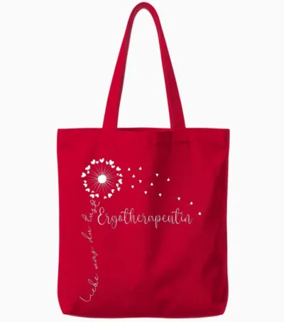 Liebe Was Du Tust, Physiotherapeutin Frauen Ergotherapeutin Tote Bags - Red