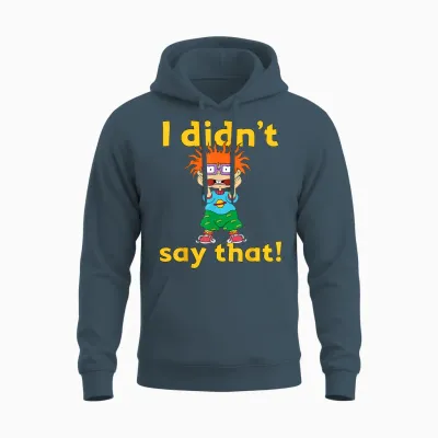 Mademark X Rugrats - Chuckie Finster “i Didn’t Say That” Rugrats Unisex Hoodie - Dark Heather