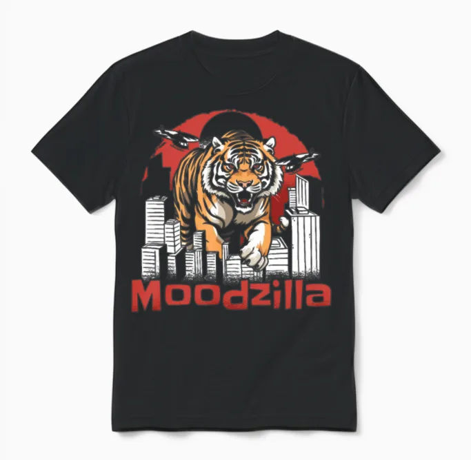 Tiger Funny Unisex T-Shirt in Black