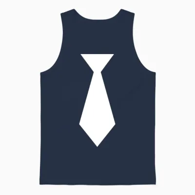 Tie Unisex Tank Top - Navy