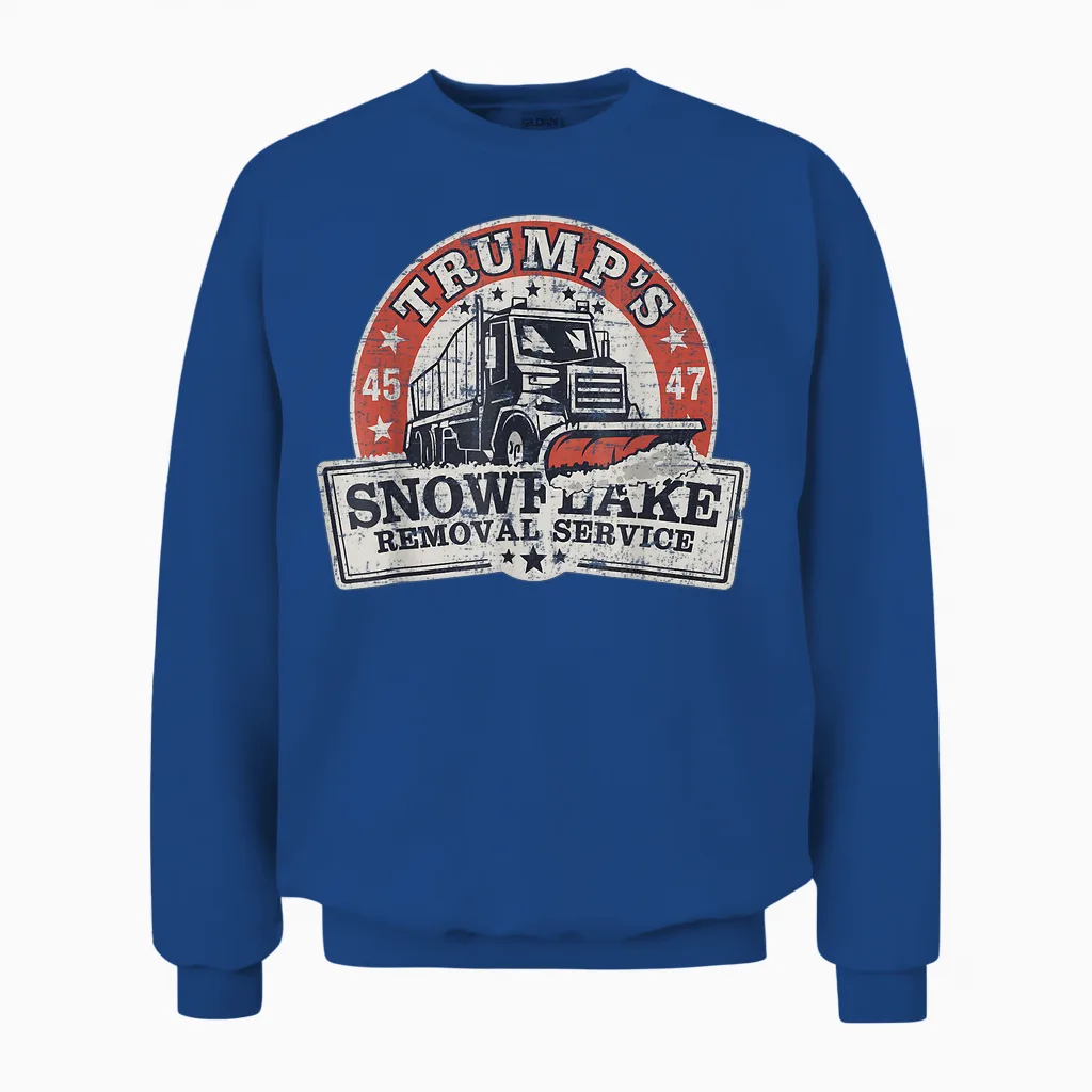 Trump's Snowflake Removal Service Funny Trump Unisex Sweatshirt in Royal