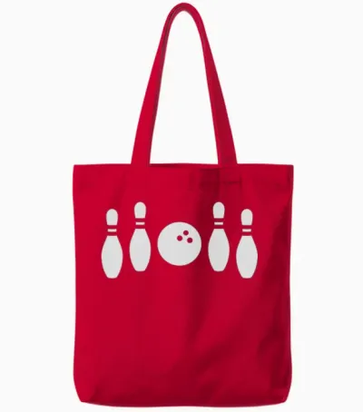 Bowling in Between Not Tote Bags - Red