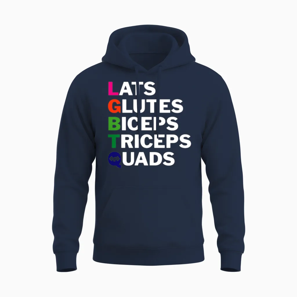 Lgbtq Gym & Lifting Gift Unisex Hoodie in Navy