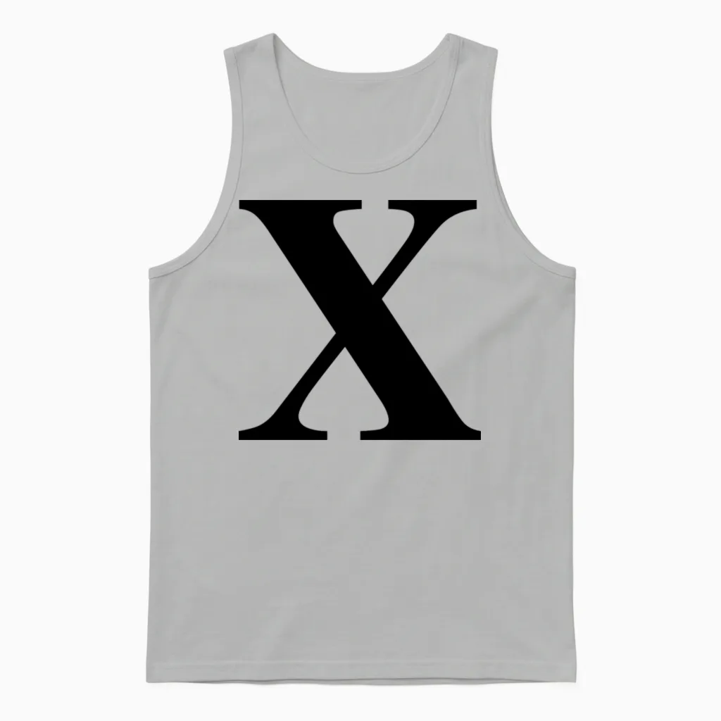 Roman Numeral 10 Unisex Tank Top in Ash