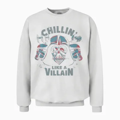 Star Wars Darth Vader Chillin Like a Villain Unisex Sweatshirt - White
