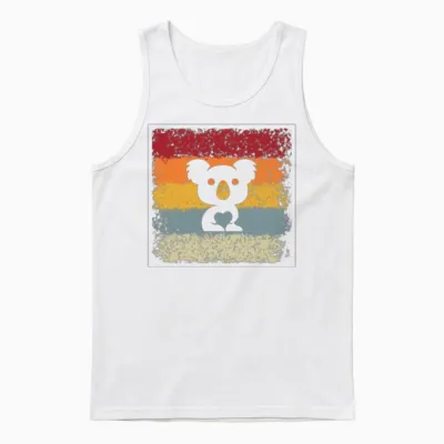 Koala Retro Unisex Tank Top - White