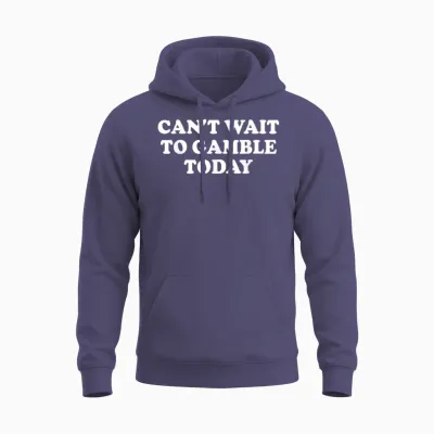 Can't Wait to Gamble Today Lustiges Retro-Glücksspiel Unisex Hoodie - Heather Sport Dark Navy