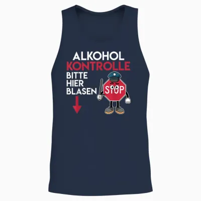 Malle Alkoholkontrolle Bitte Hier Blasen Mallorca Unisex Tank Top - Navy