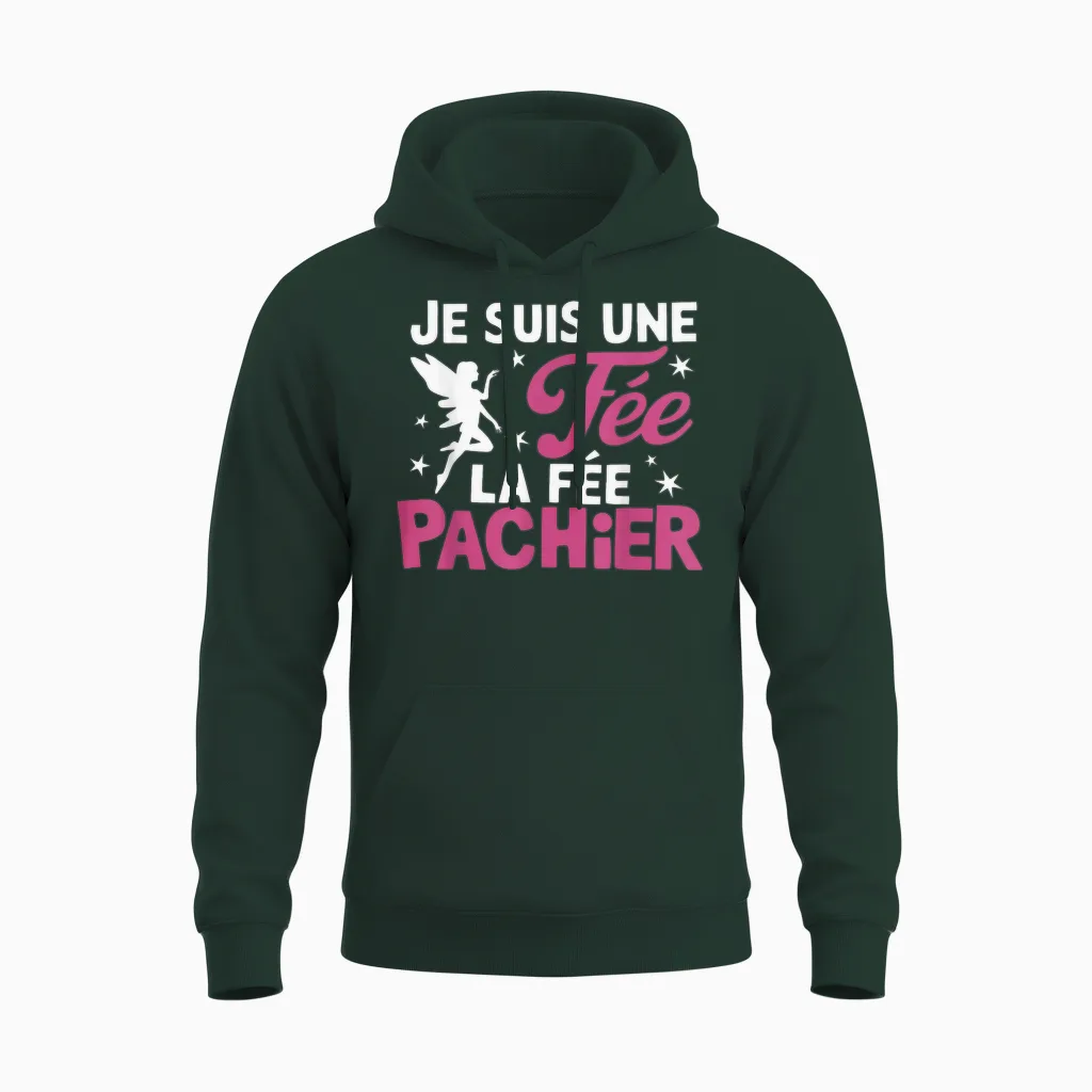 Je Suis Une Fee La Fee Pachier Woman Man Je Suis Une Fée T-Shirt, Black, S Unisex Hoodie in Forest