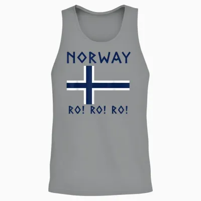 Norway Flag Ro Ro Ro Nordic Soccer Fan Supporter Gift Unisex Tank Top - Sport Grey
