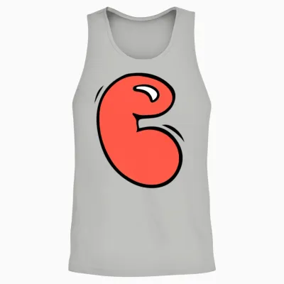 Graffiti Monogram Letter C in Cute Chubby Bubblest Unisex Tank Top - Ash