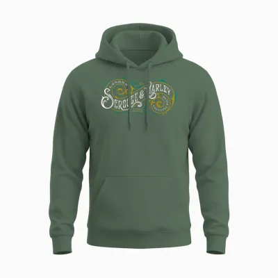 Scrooge and Marley Counting House Christmas Carol Vintage Unisex Hoodie - Military Green