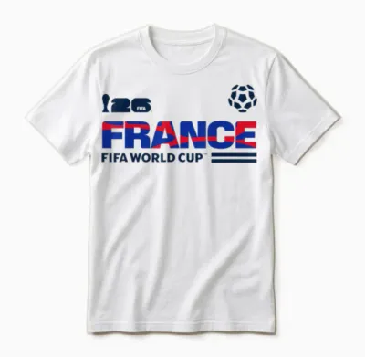 Fifa World Cup26 Qualifier France Unisex T-Shirt - White