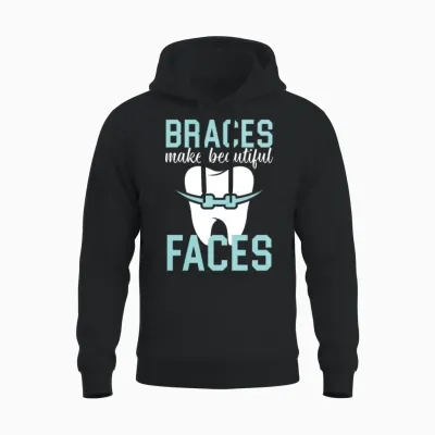 Orthodontic Assistant Job Dental Teeth Dentist Unisex Hoodie - Black