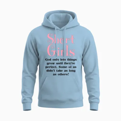 Short Girls Unisex Hoodie - Light Blue