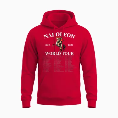 Napoleon Bonaparte World Tour - Frankreich Militärgeschichte Unisex Hoodie - Red