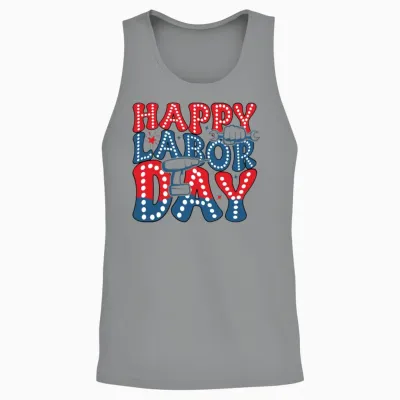 Retro Labor Day Unisex Tank Top - Sport Grey