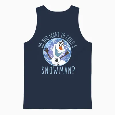 Disney Frozen Olaf Do You Want to Build a Snowman Unisex Tank Top - Navy