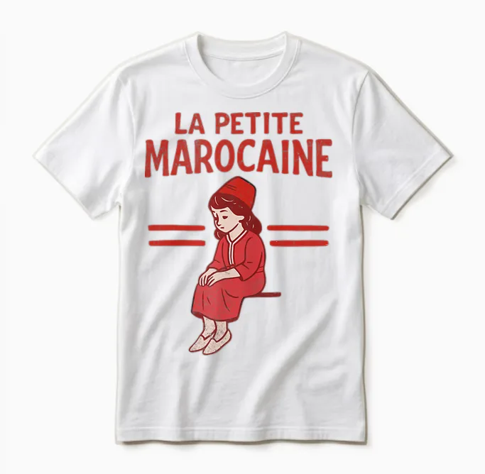 La Petite Marocain Moroccan Girl Gift Woman Morocco Unisex T-Shirt in White