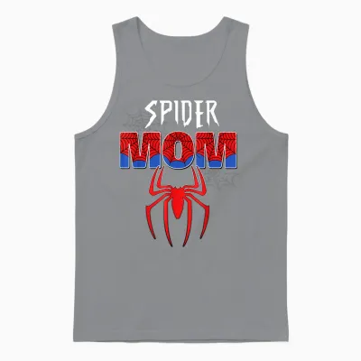 Women Spider Mom Mother's Day Matching Family Birthday Unisex Tank Top - Sport Grey