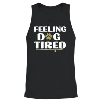 Feeling Dog Tired Dogs Lover Unisex Tank Top - Black – 2