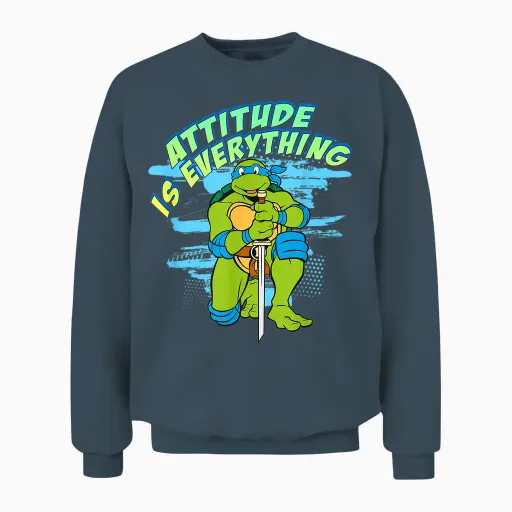 Leonardo - Attitude Is Everything Unisex Sweatshirt in Dark Heather
