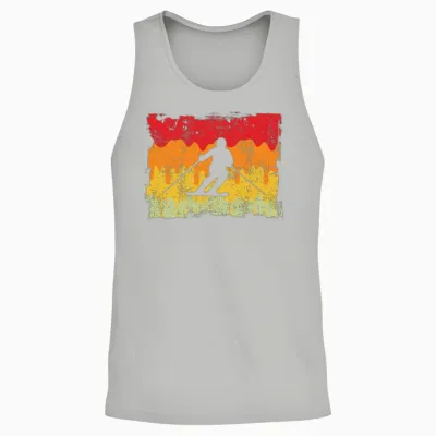 Ski Retro Unisex Tank Top - Ash