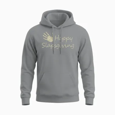 Funny Happy Slapsgiving Unisex Hoodie - Sport Grey