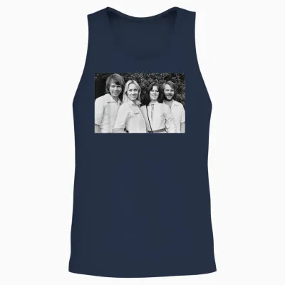 Abba — Portrait Der Schwedischen Popgruppe Arrival Promo 1976 Unisex Tank Top - Navy