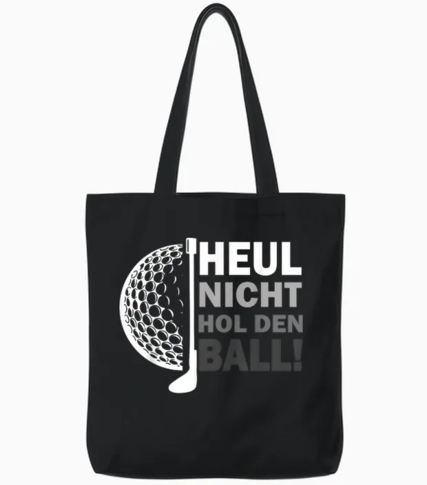 Witziges Golfspieler Golf Golfball Golfschläger Tote Bags in Black