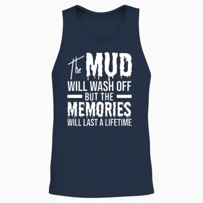 Mud Wash off Mudding Gift Unisex Tank Top - Navy