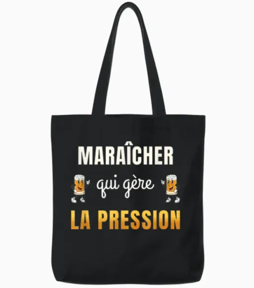 Market Grower Who Manages Pressure Humor Market Gardener Gift Beer Tote Bags - Black