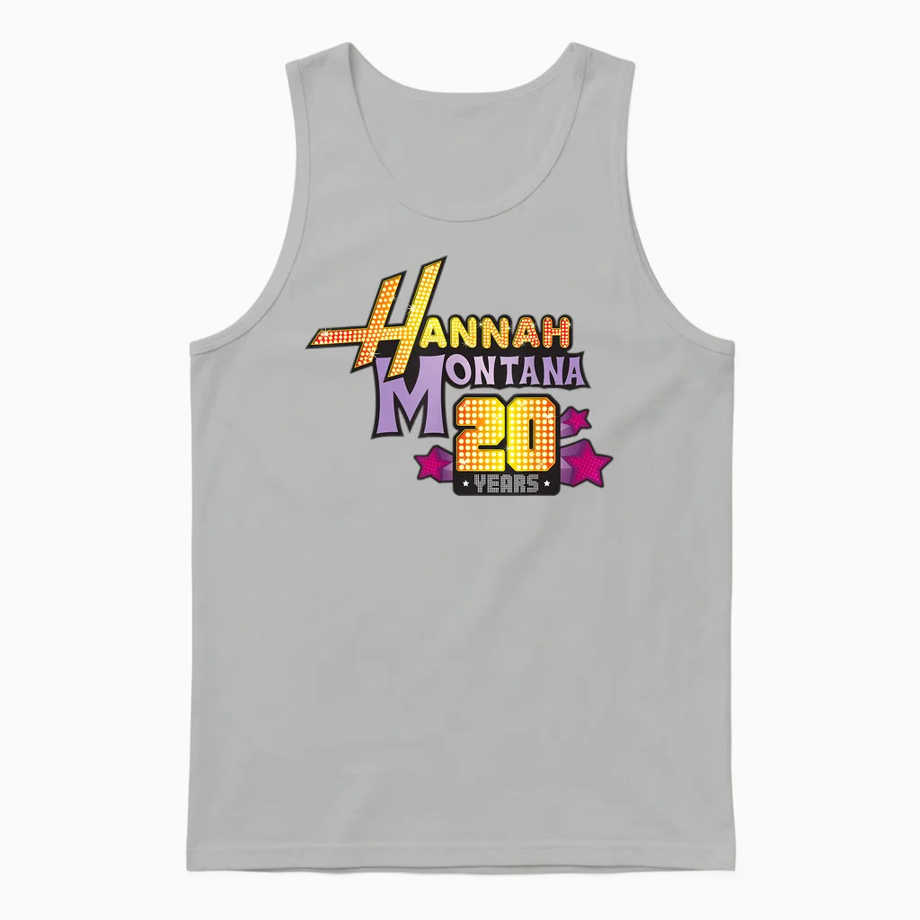 Disney Hannah Montana 20 Years Series Premiere Anniversary Unisex Tank Top in Ash
