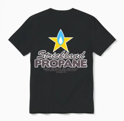 Strickland Propane Mens American Apparel Unisex T-Shirt - Black