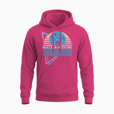 Nuclear Medicine Retro Unisex Hoodie - Heliconia