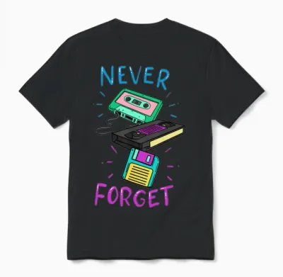 80s Unisex T-Shirt - Black