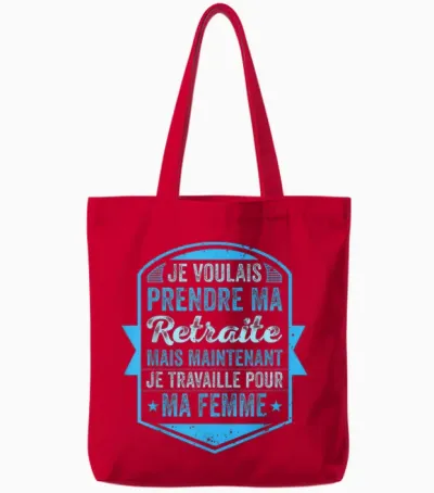 Pensioner Retirement Departure Man T-Shirt, Black, S Tote Bags - Red