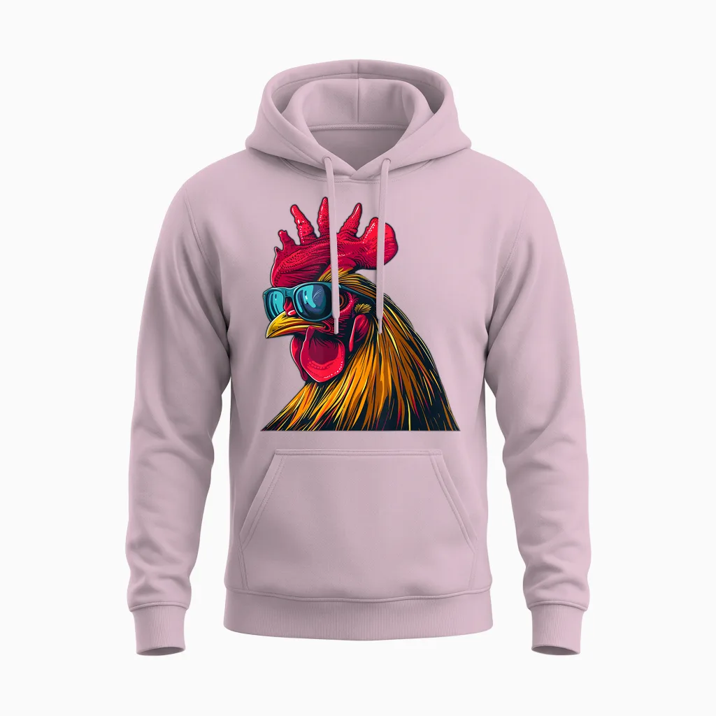 Cooles Hahn Sonnenbrille Kostüm Für Jungen Und Mädchen Unisex Hoodie in Light Pink