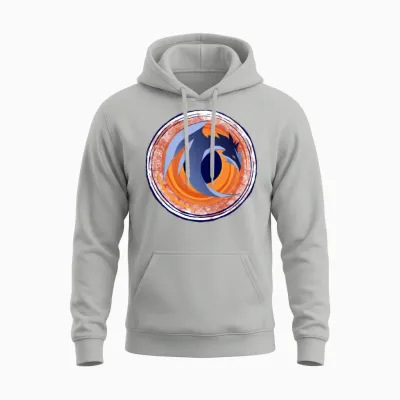 Dragon in the Vortex of Fire. Unisex Hoodie - Ash